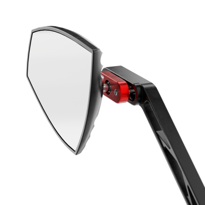Retrovisor de manillar HIGHSIDER pro Wave - negro/rojo