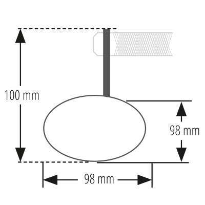 Retrovisor contrapeso de manillar HIGHSIDER pro Conero - corto - negro