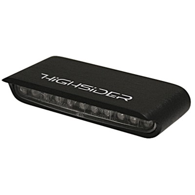 Intermitente LED HIGHSIDER pro Stripe - homologado E - negro/traslúcido - Pareja