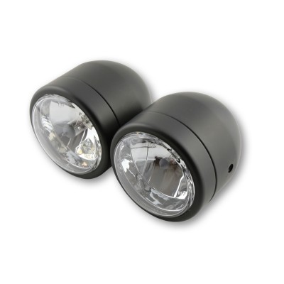 Faro delantero (3-1/2")+ soporte HIGHSIDER smart - negro - Pareja