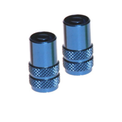 Tapas de válvula RFX Sport Series con llave de válvula 2 unidades - azul