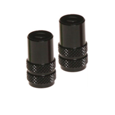 Tapas de válvula RFX Sport Series con llave de válvula 2 unidades - negro
