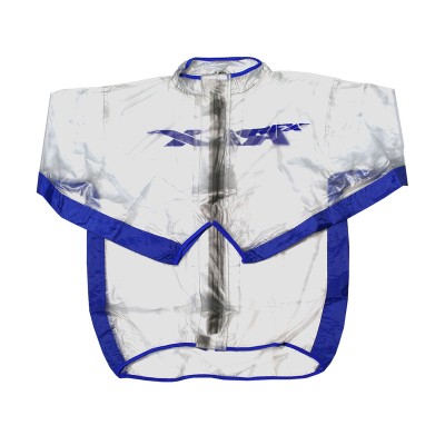 Chaqueta impermeable RFX Sport Series, talla adulto XL - transparente/azul