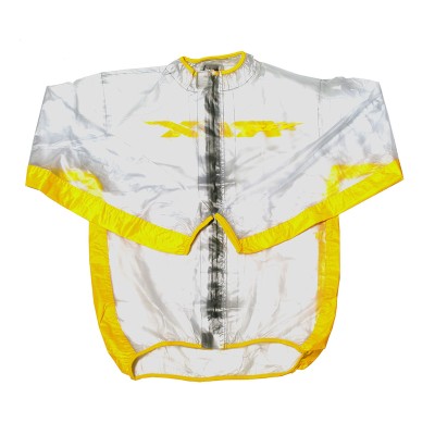 Chaqueta impermeable RFX Sport Series, talla adulto L - transparente/amarillo