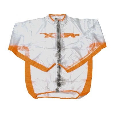 Chaqueta impermeable RFX Sport Series, talla joven L - transparente/naranja / 10- 12