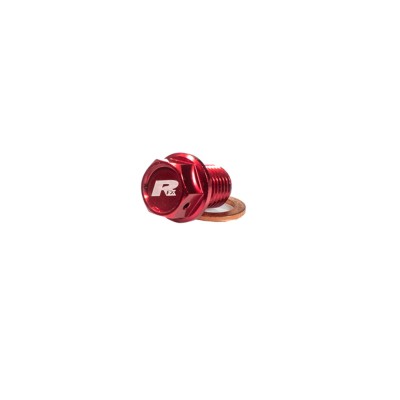 Tapón de vaciado magnético RFX Pro (rojo) [M8 x 35 mm x 1,25] - Honda CRF250