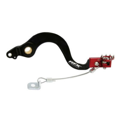 Pedal de freno trasero RFX Pro Series - punta plegable - negro/rojo