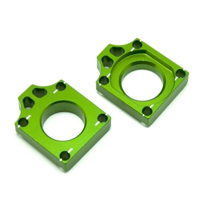 Tensores de eje trasero Kawasaki verde V PARTS