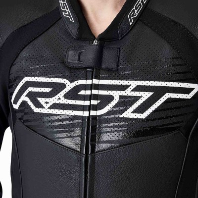 Chaqueta de piel RST Tractech Evo D3O - negro/blanco