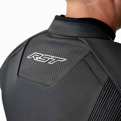 Chaqueta de piel RST S1 D3O - negro/blanco