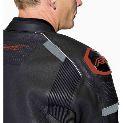Chaqueta de piel RST S1 D3O - negro/blanco