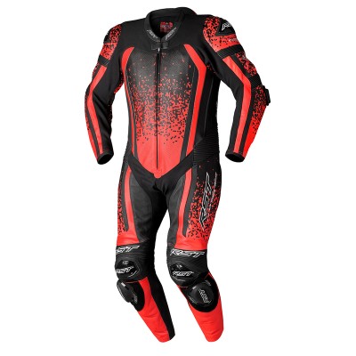 Mono de piel RST Pro Series Evo Airbag CE hombre - Rojo Flúor / Negro