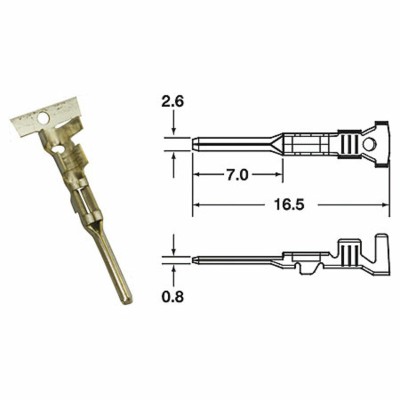 Terminal de cable macho generico BIHR Ø0,85mm²/1,25mm²