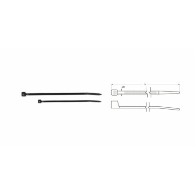 Bridas de nylon BIHR 4,6 x 250mm negro