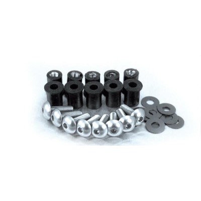 Juego de tornillos para cúpula BIHR Ø5mm plata - 8 unidades