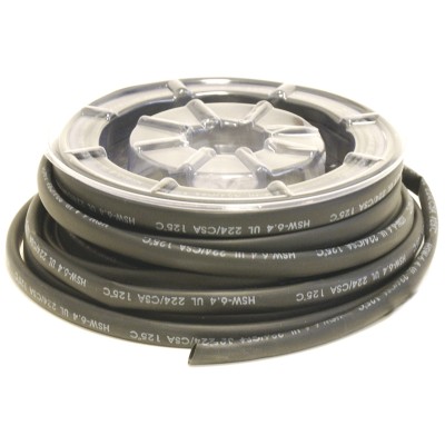 Bobina manguitos de tubo termorretráctil Ø24,5mm negro 3m