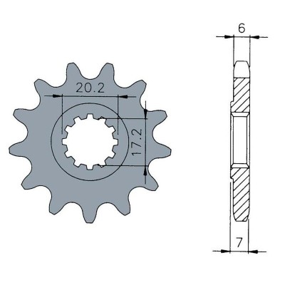 Piñón TECNIUM acero estándar 1120 - 420 - Motor Minarelli AM6