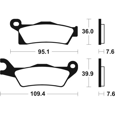 Pastillas de freno Tecnium MOR410 Sinterizadas racing
