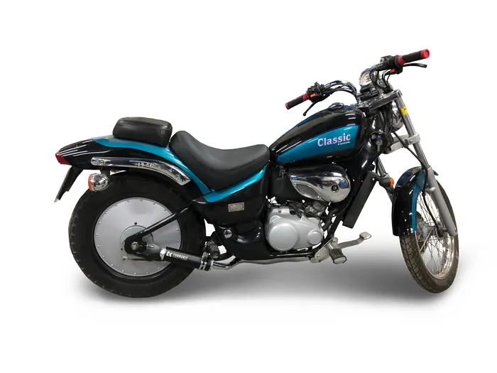 Moto APRILIA CLASSIC 75 con un escape Turbo Kit montado