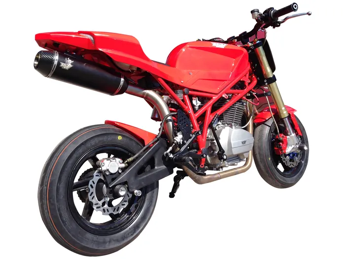 Moto RAV 250 con un escape Turbo Kit montado