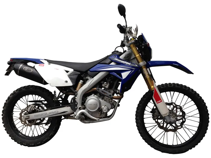 Moto RIEJU MRX 50 con un escape Turbo Kit montado